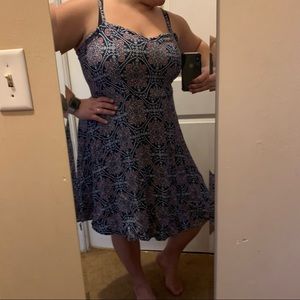 Torrid navy blue paisley style dress